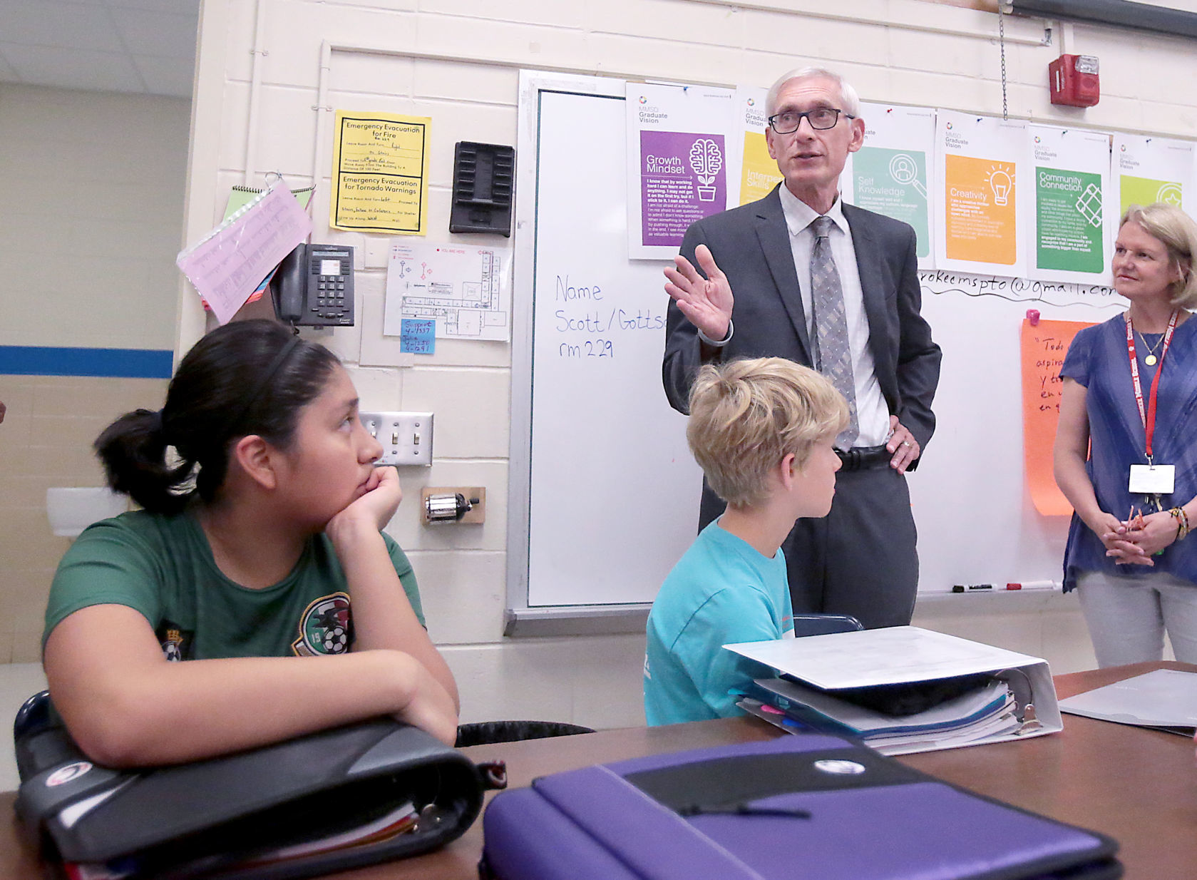 Tony Evers has sought more aid for K-12 schools